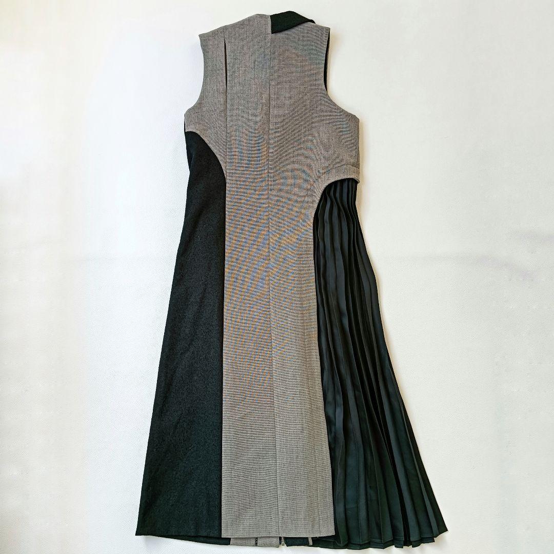 良品✨《ユナイテッドトウキョウ》コレットカーブプリーツワンピース アシメ ロング