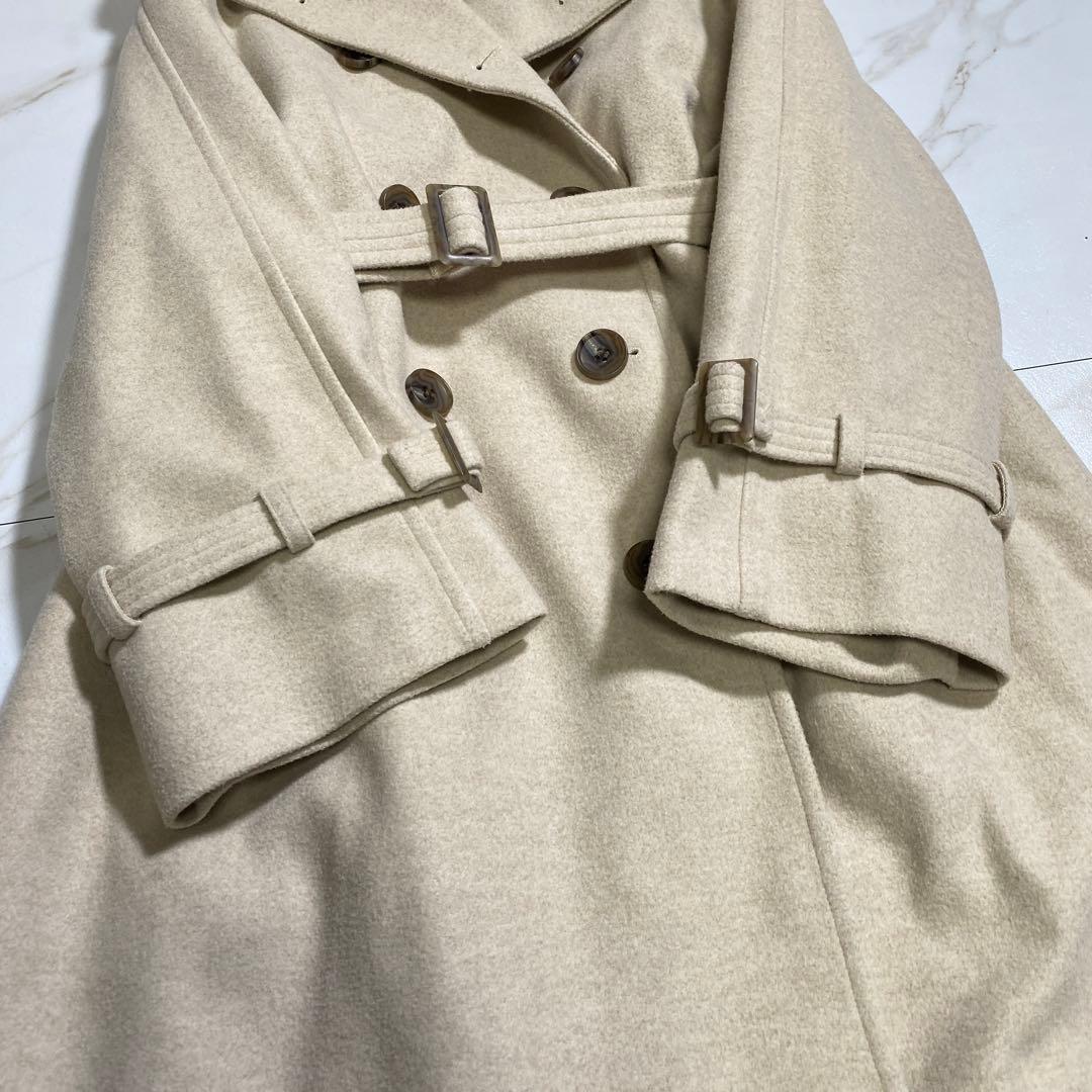 現行♡willfully ボリュームスリーブ シャギートレンチコート ベルデッド