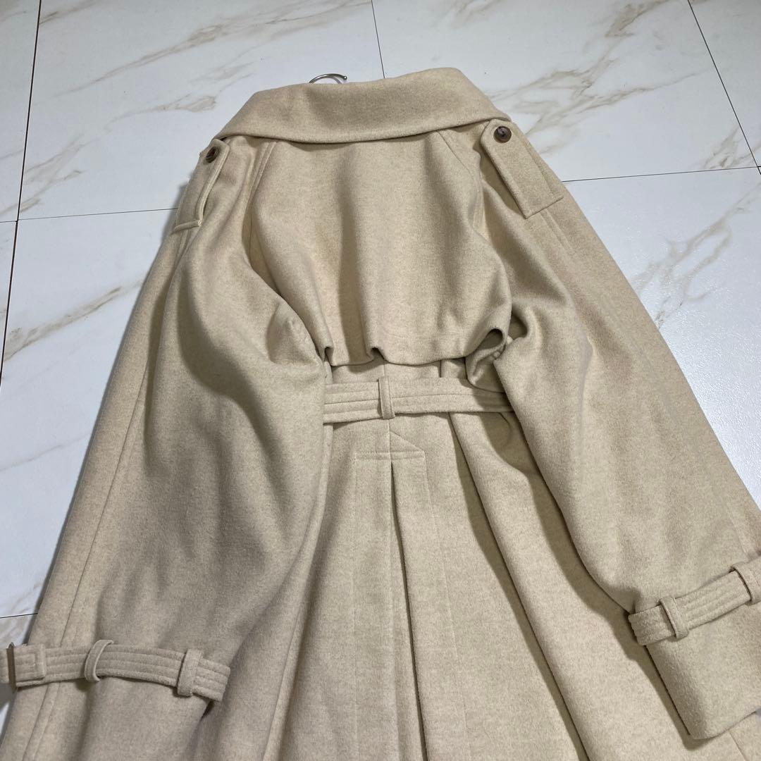 現行♡willfully ボリュームスリーブ シャギートレンチコート ベルデッド