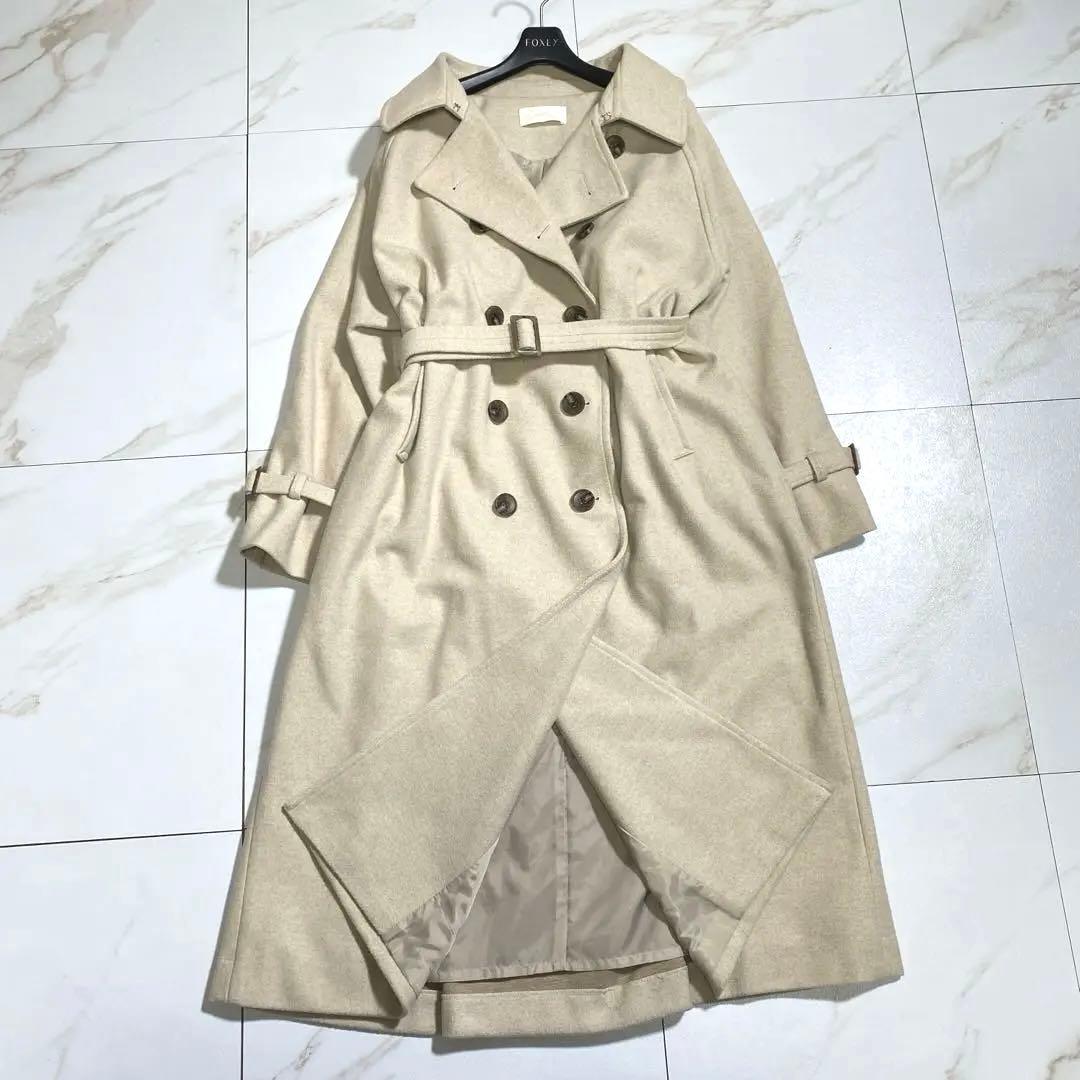 現行♡willfully ボリュームスリーブ シャギートレンチコート ベルデッド