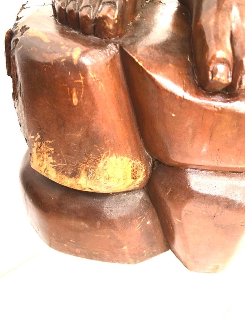 【超特大・高さ124㎝】裸婦像 木彫り エレガント女性像 高級木 オブジェ