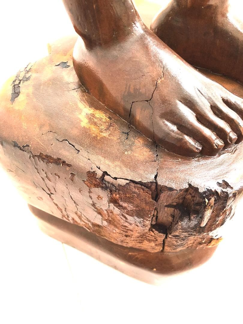 【超特大・高さ124㎝】裸婦像 木彫り エレガント女性像 高級木 オブジェ