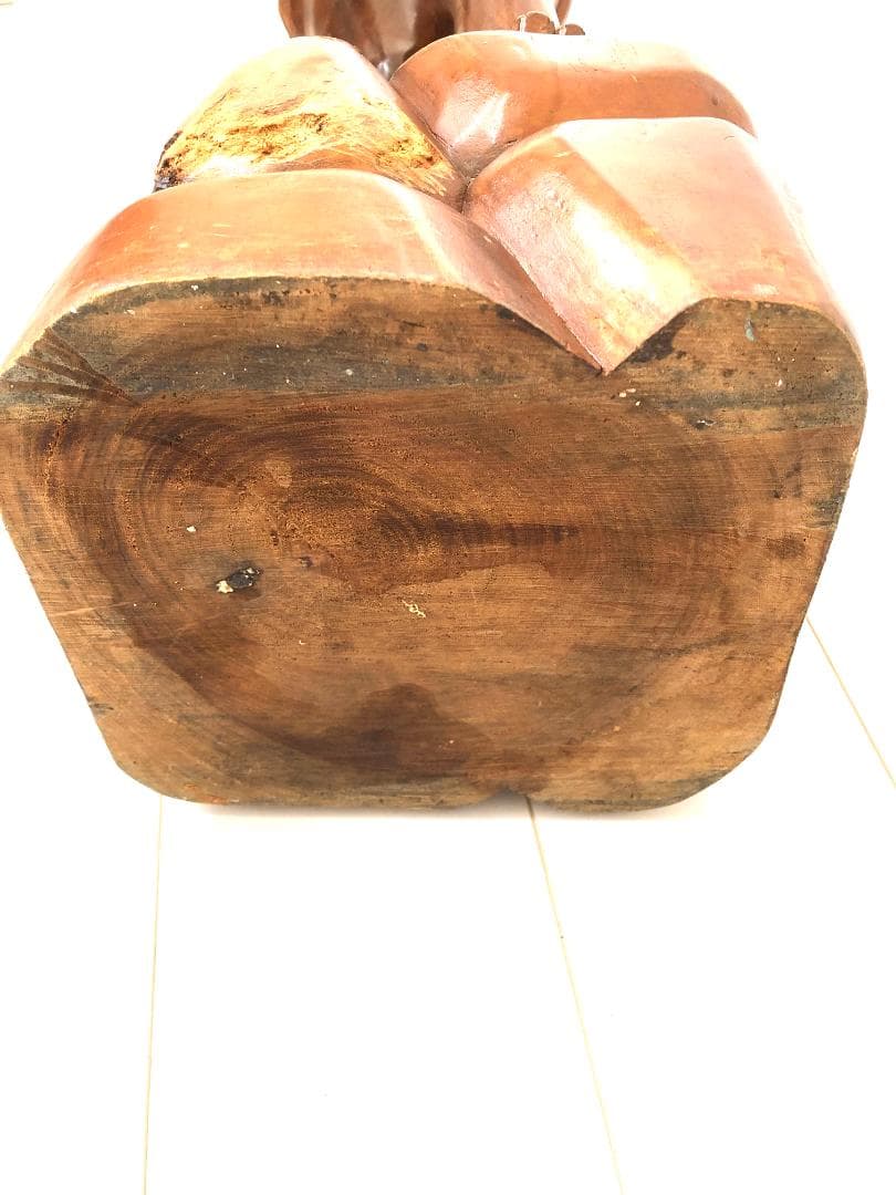 【超特大・高さ124㎝】裸婦像 木彫り エレガント女性像 高級木 オブジェ