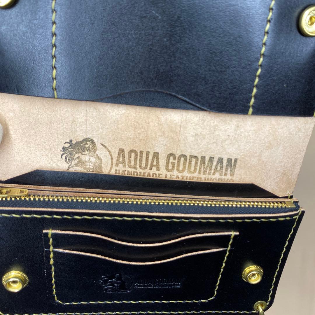 【無骨 茶芯】手染め 丘染め トラッカーウォレット 3層マチ 職人仕上げ 真鍮