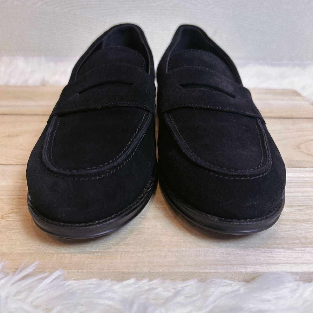 美品☆UNITEDARROWS スエード ローファー　撥水　ブラック　26cm