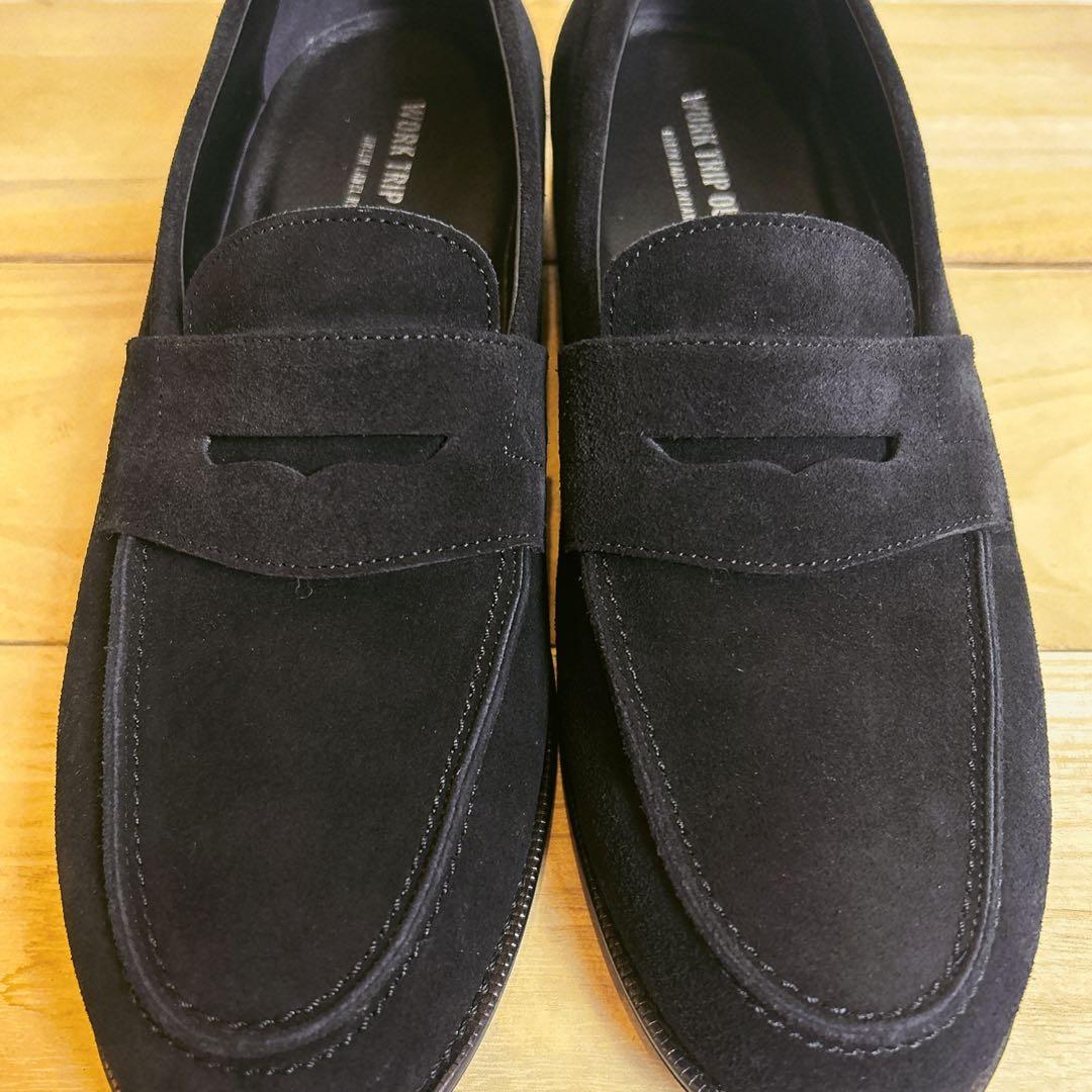 美品☆UNITEDARROWS スエード ローファー　撥水　ブラック　26cm