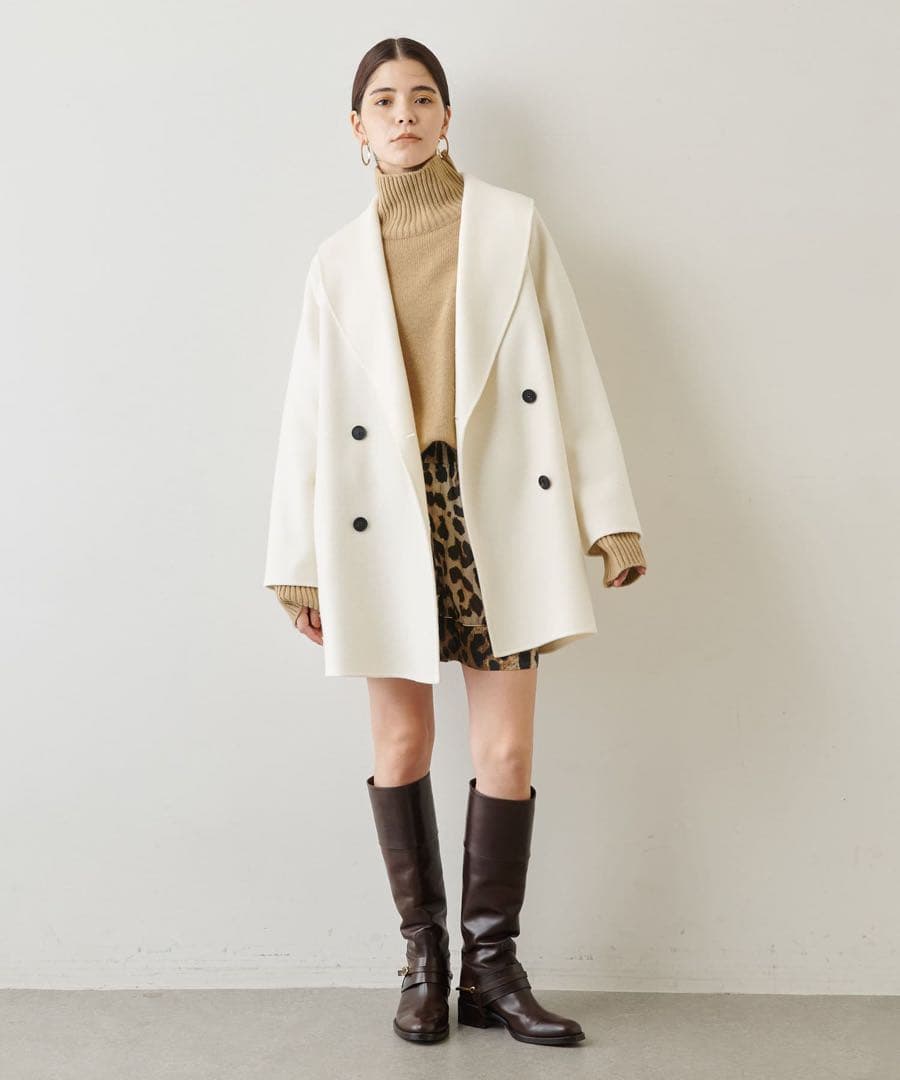 Whim Gazette(ウィム ガゼット)リバーミドルコート ウール カシミヤ