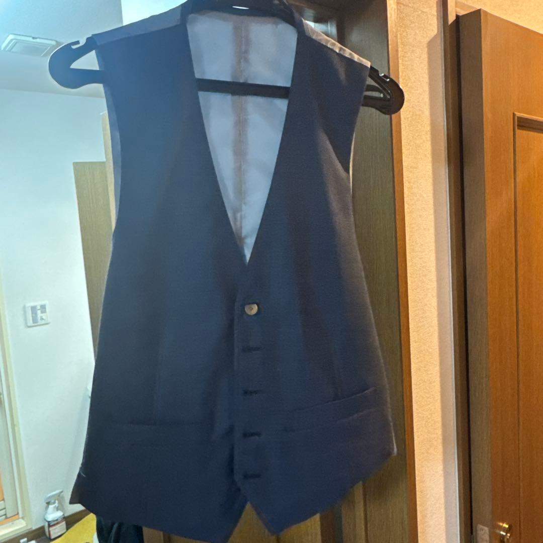 ネイビー ビジネススーツ 3点セット