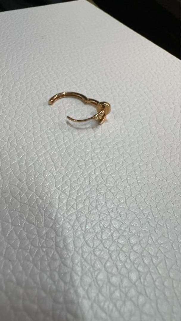 cfvhyky　K18PG 8mm シングル　フープピアス　(ダイヤなし)