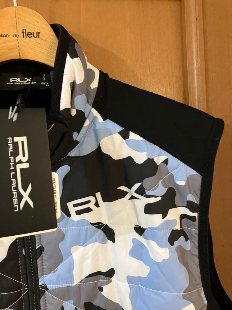 RLX ゴルフ カモ ベスト S M 迷彩 ジップ アップ ラルフローレン