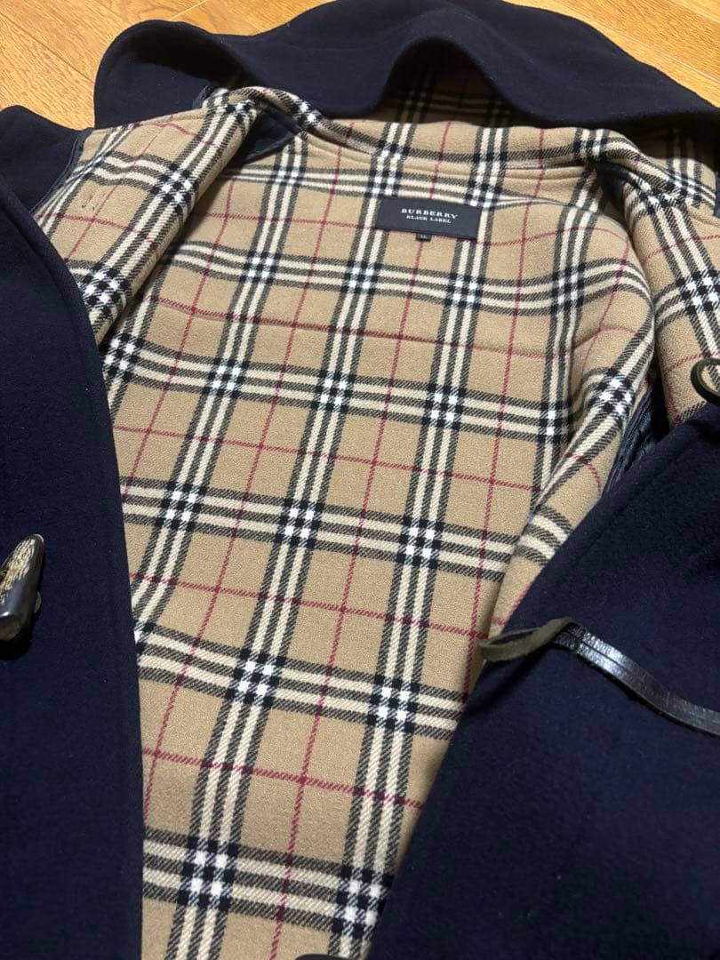 バーバリーブラックレーベル　ダッフルコート　ノバチェック　美品