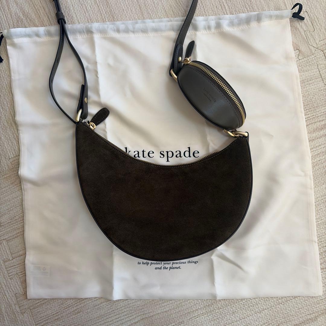 【美品】ケイトスペードケーエスデュオ スエード クロスボディ バッグ