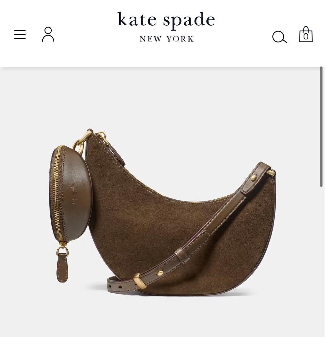 【美品】ケイトスペードケーエスデュオ スエード クロスボディ バッグ