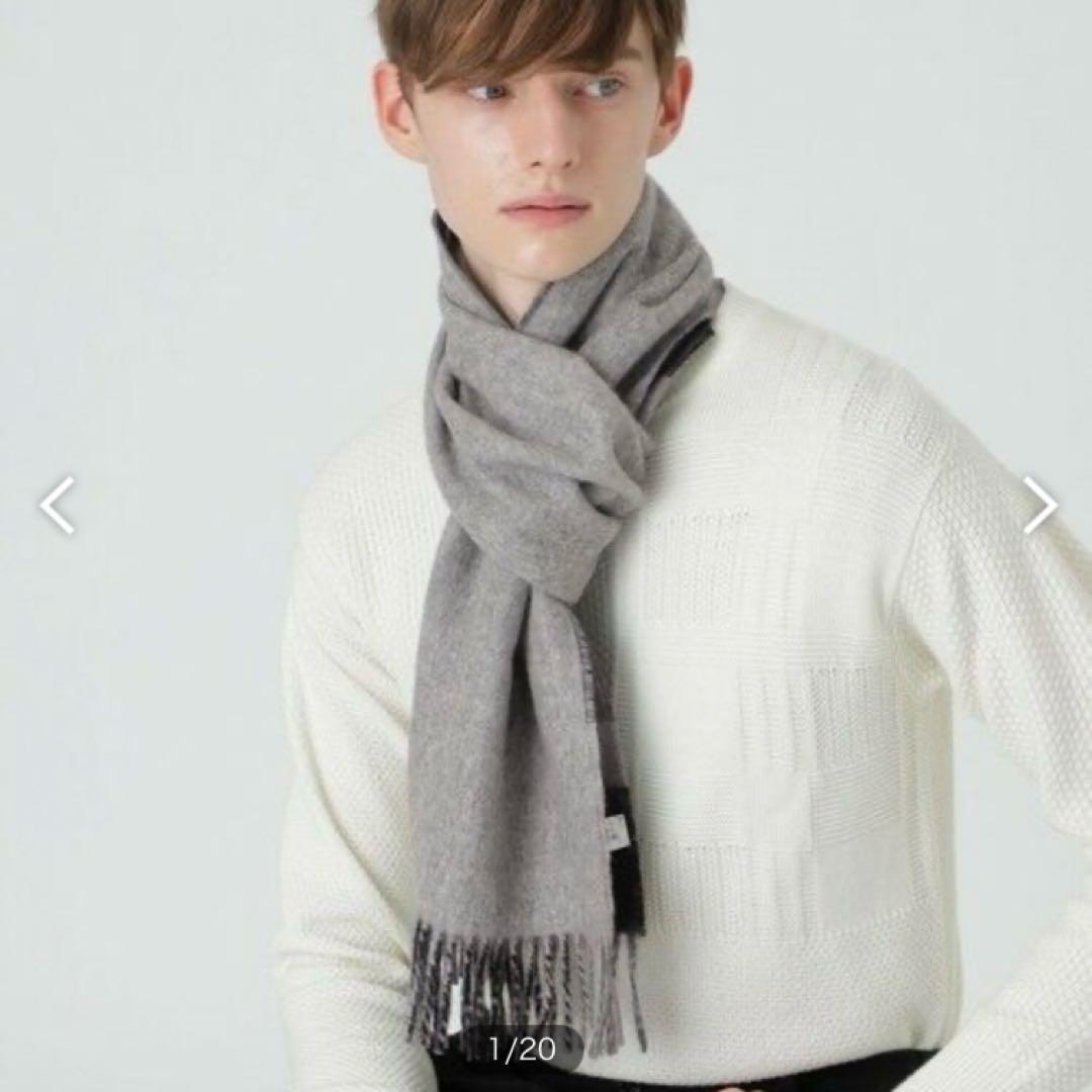 BLACK LABEL チェック柄マフラー グレー/ブラック