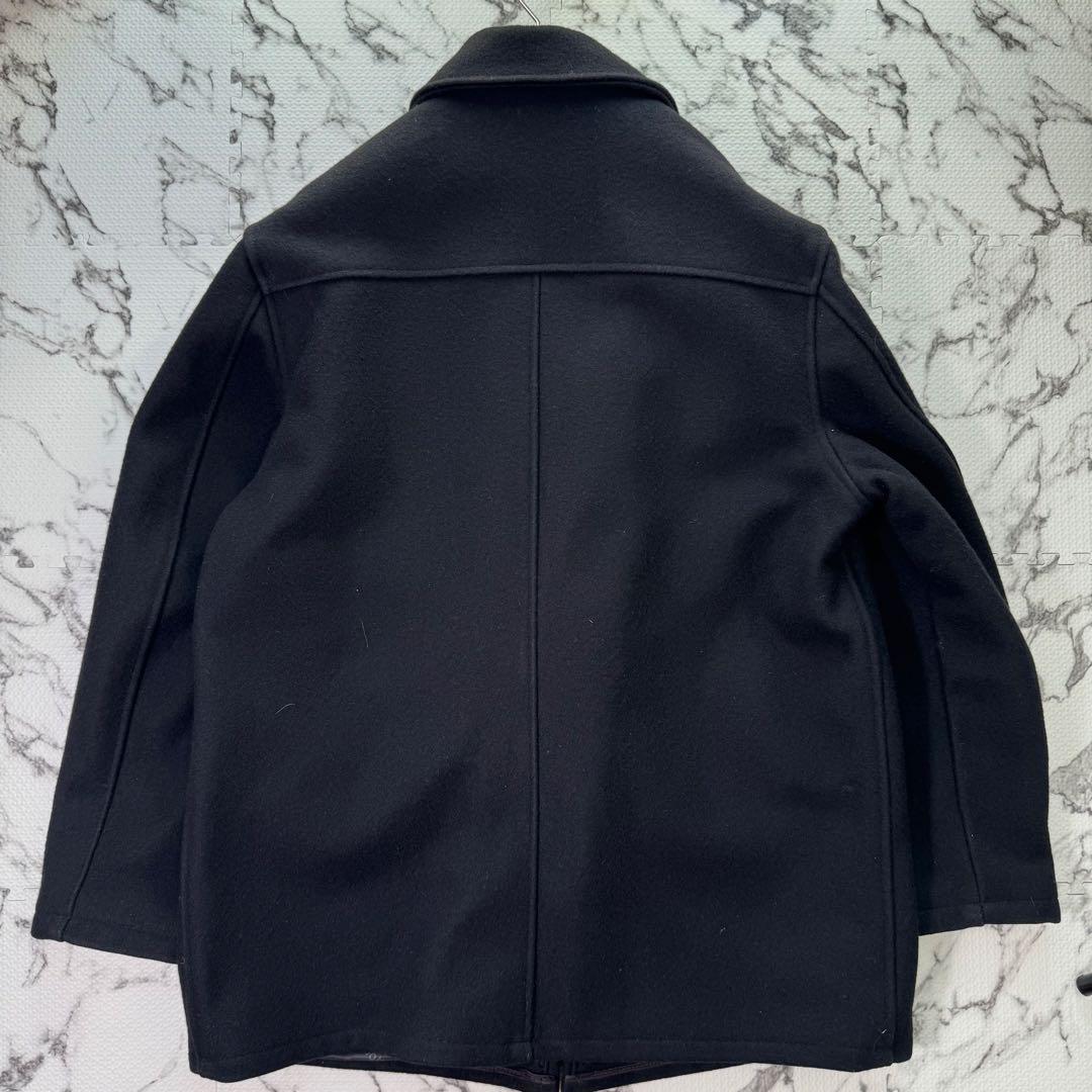 ショット　カーコート　ハーフコート　メルトンウール　ロゴジャガード　比翼仕立て