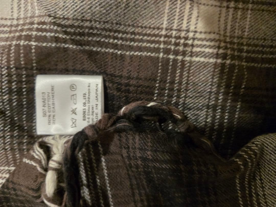 ナンバーナイン ⭐07ssチェック ストール ⭐ソロイスト