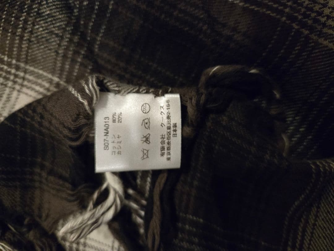 ナンバーナイン ⭐07ssチェック ストール ⭐ソロイスト