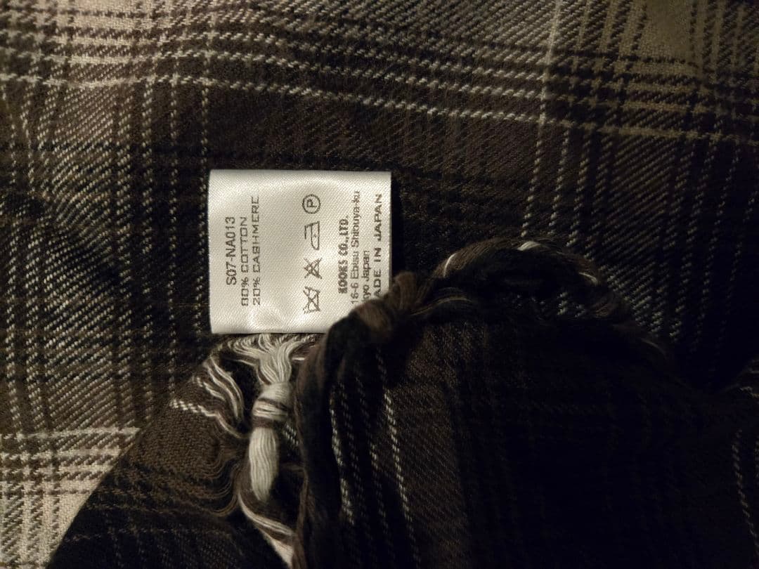 ナンバーナイン ⭐07ssチェック ストール ⭐ソロイスト