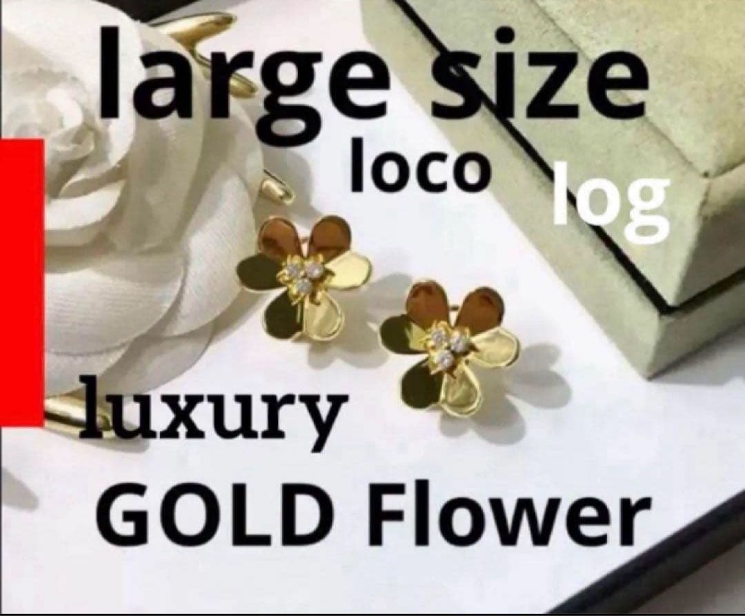 最高級✨ハイクオリティ✨ラージサイズ　ゴールド　ピアス　蒼井優　イヤリング可能