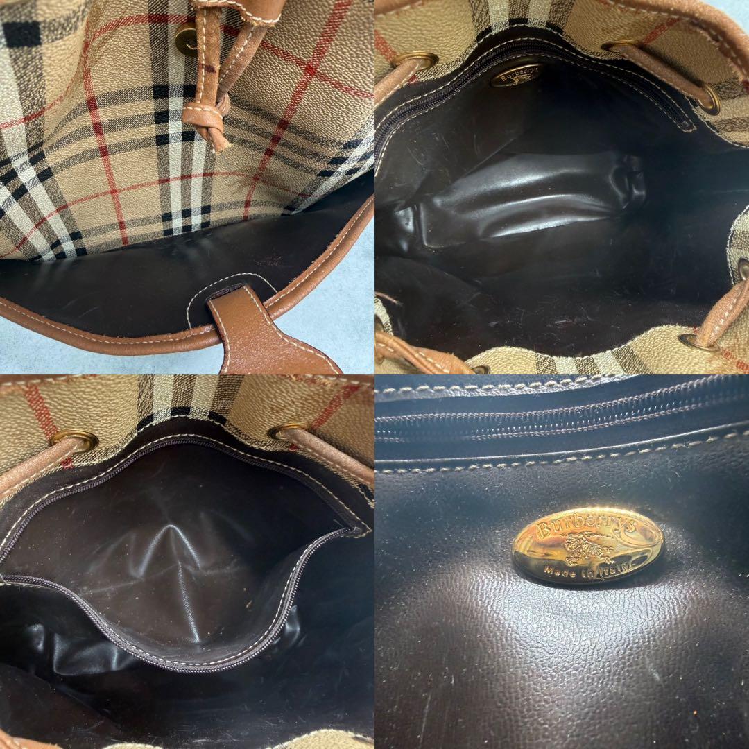 BURBERRYS バーバリー ショルダーバッグ ノバチェック 巾着型 斜め掛け