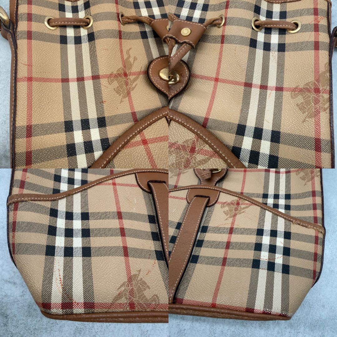 BURBERRYS バーバリー ショルダーバッグ ノバチェック 巾着型 斜め掛け
