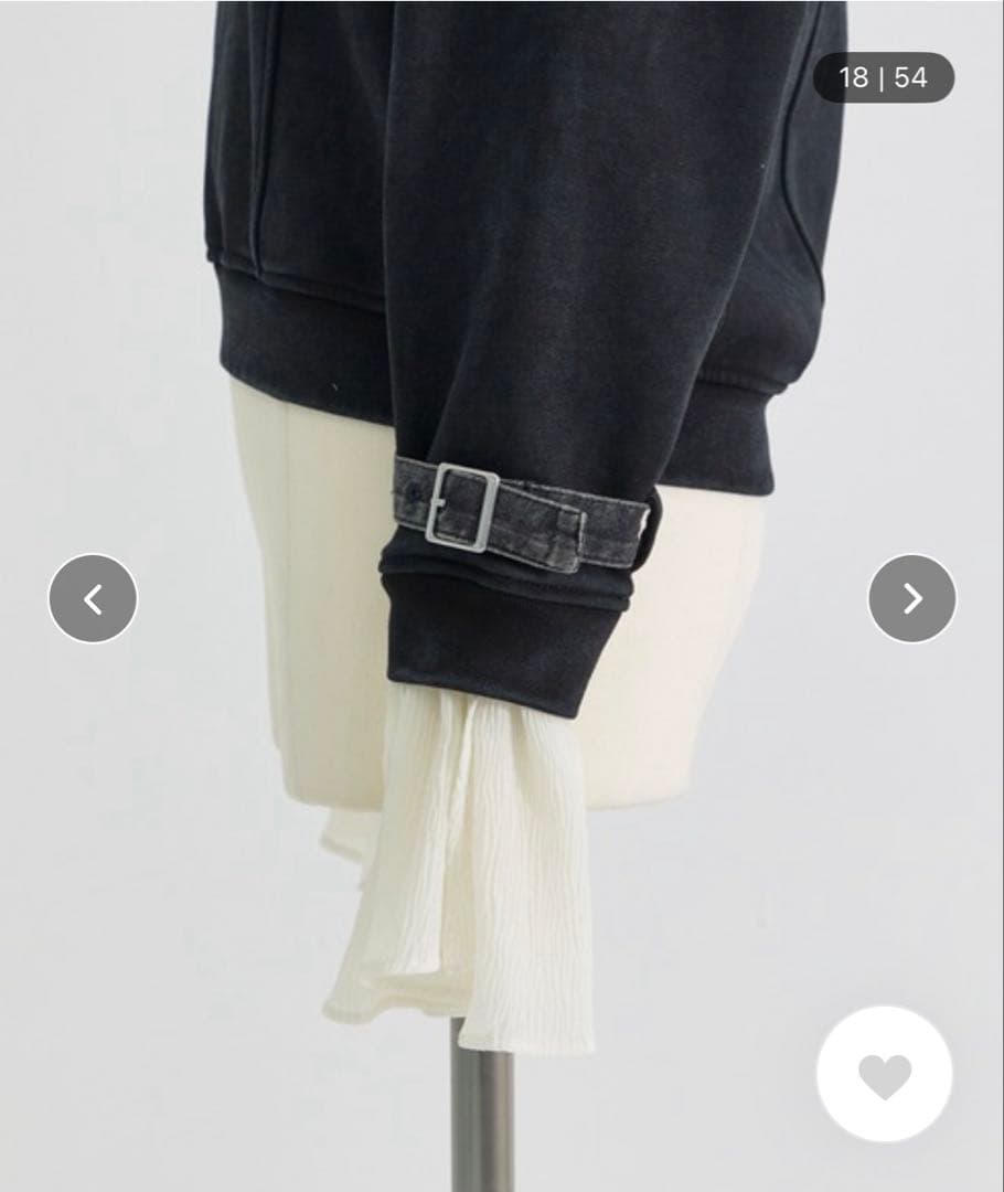 トップス tanakadaisuke cufft belted pullover BLK