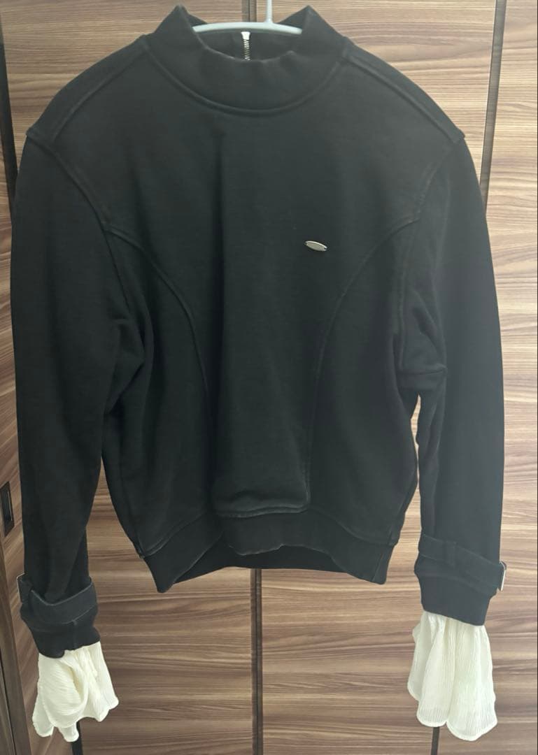 トップス tanakadaisuke cufft belted pullover BLK