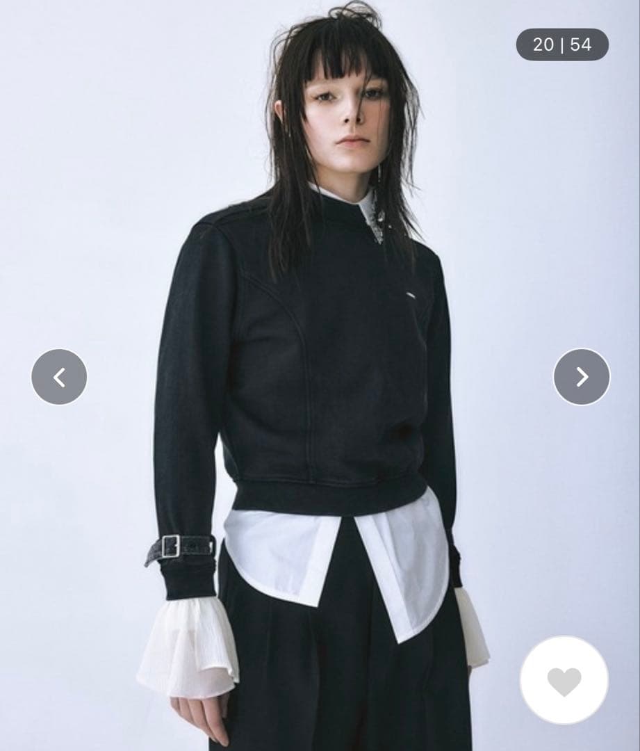 トップス tanakadaisuke cufft belted pullover BLK