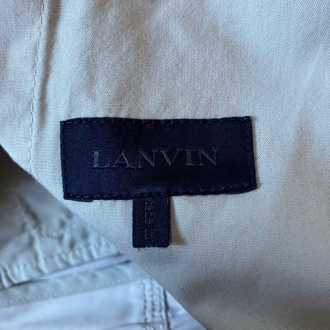 パンツ 00s archive LANVIN 3D tech white pants
