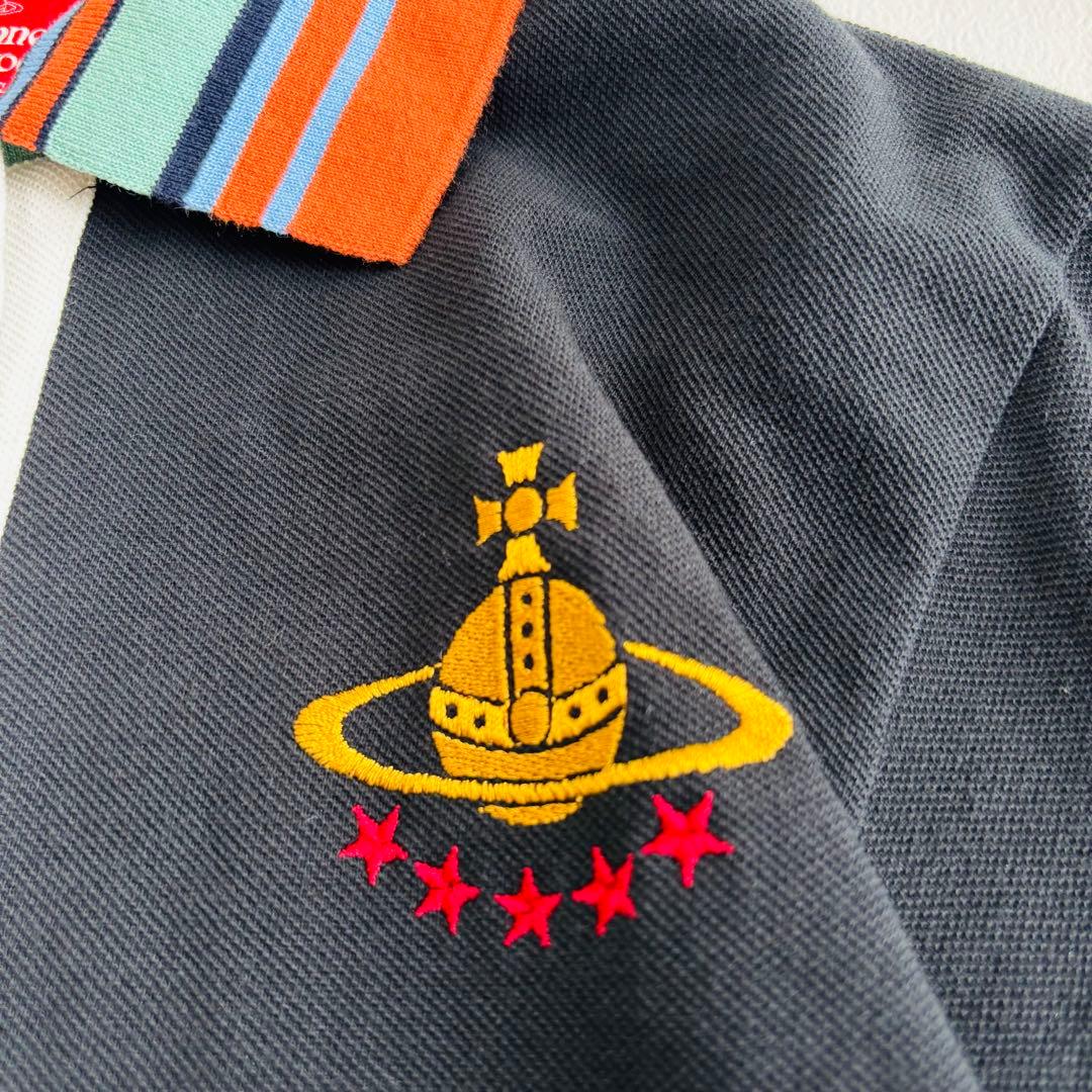 【美品】ヴィヴィアンウエストウッドレッドレーベル　半袖ポロシャツ　オーブ刺繍
