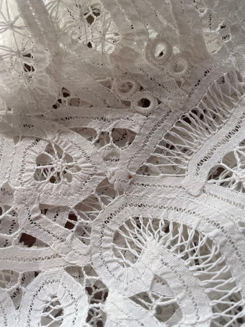 近沢レース　バテンレース　総レース　ホワイトレース　約130×175cm