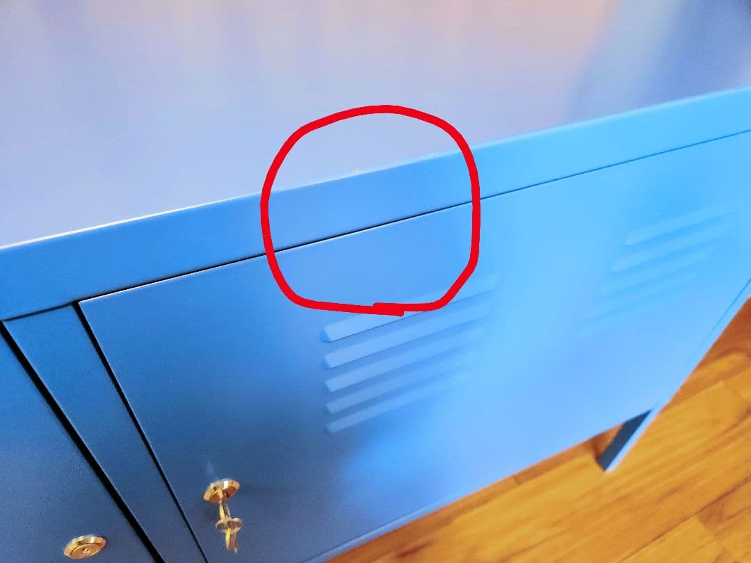 【出品1/31まで】IKEA　PS キャビネット ブルー スチールキャビネット