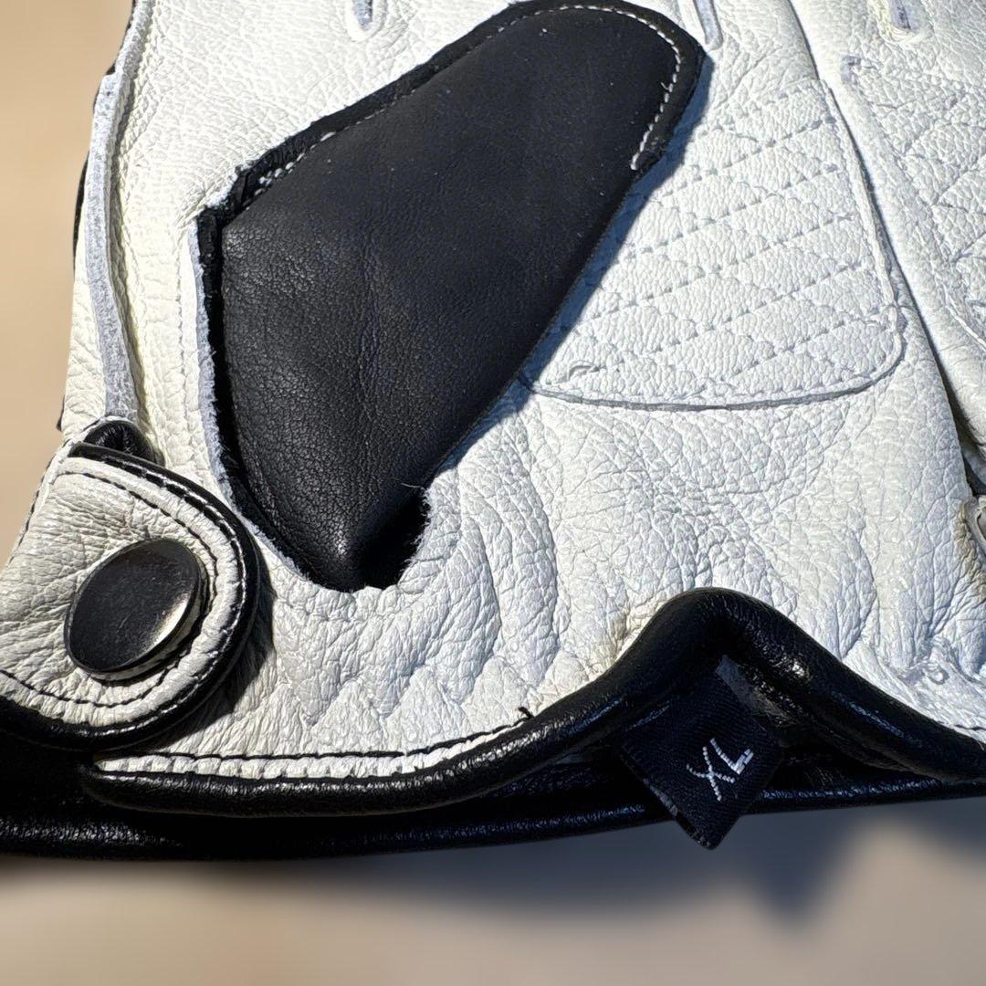 新品未使用！！XLサイズ ファイヤーパターン　レザーバイクグローブ