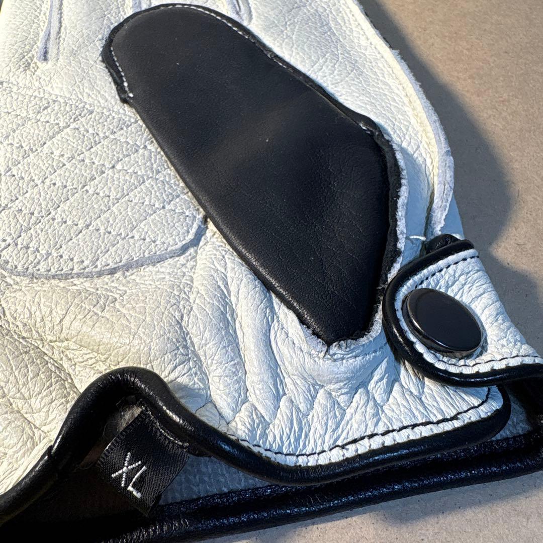 新品未使用！！XLサイズ ファイヤーパターン　レザーバイクグローブ