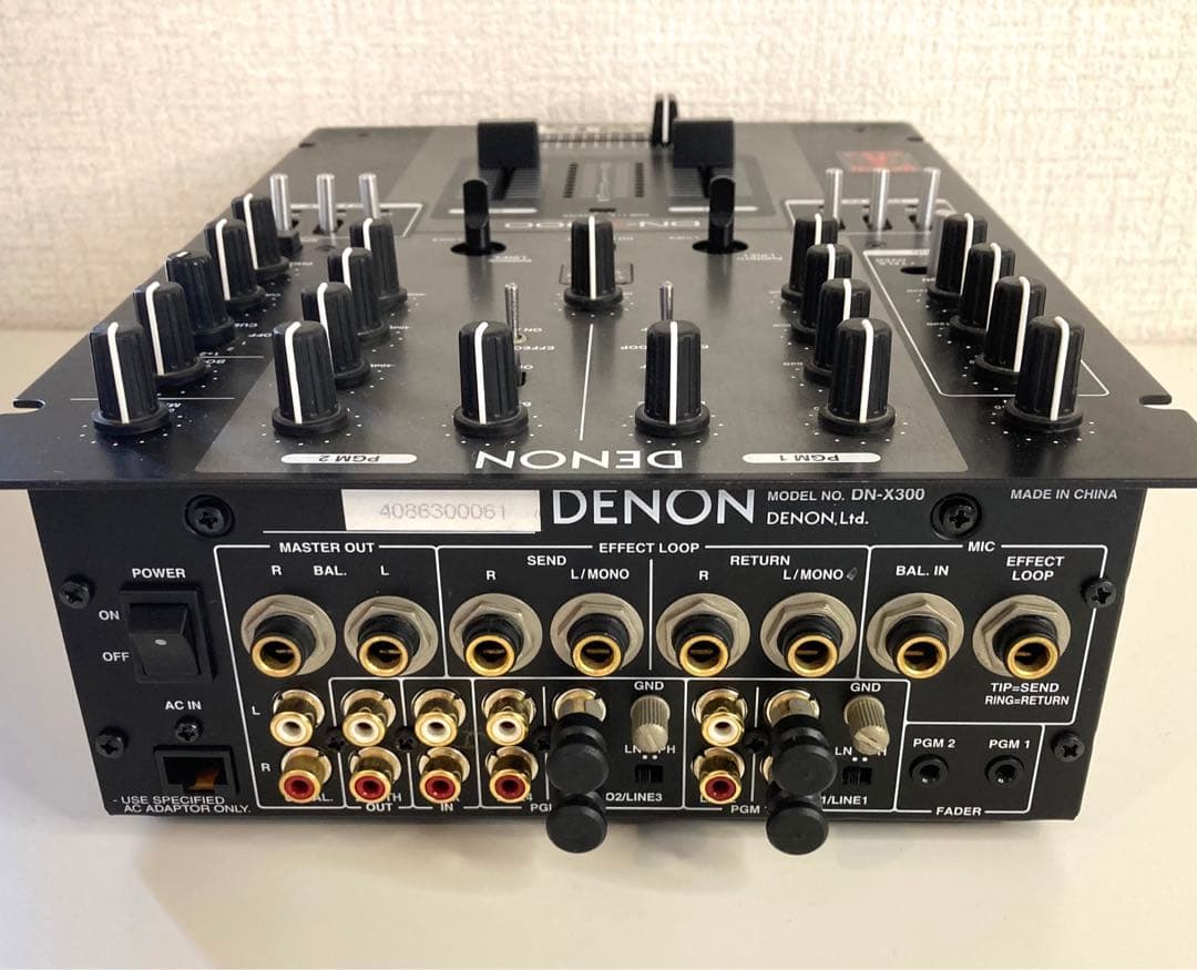 DENON DN-X300 DJミキサー アダプター付き