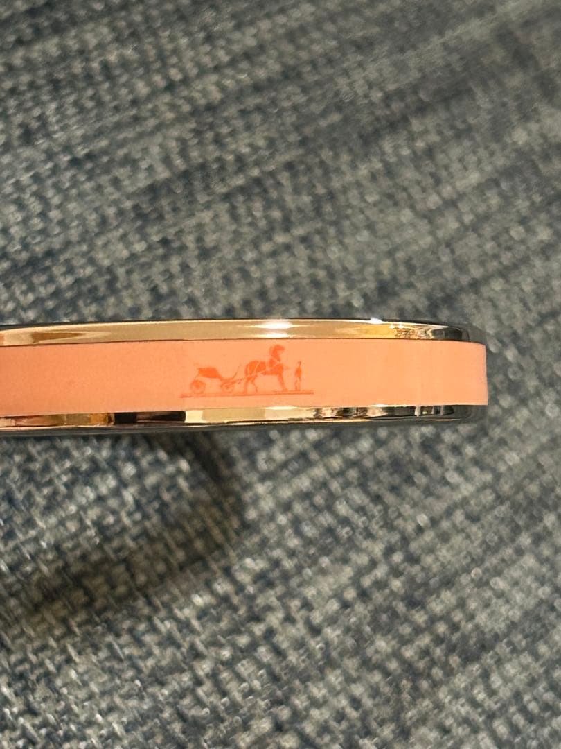 値下げ！早い者勝ち！【美品】エルメス　エマイユ　ピンク バングル　ブレスレット