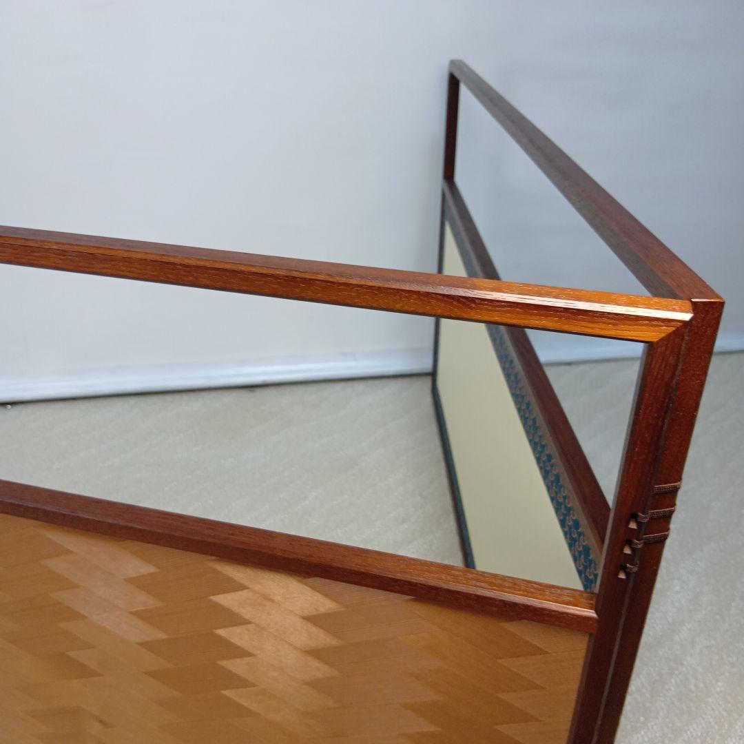 【美品】風炉先屏風　網代貼　両面　桑材　風炉　屏風
