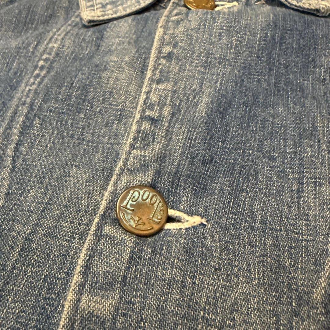 40s 50s Pool's ショート丈デニムカバーオール サイズ大きめ　希少