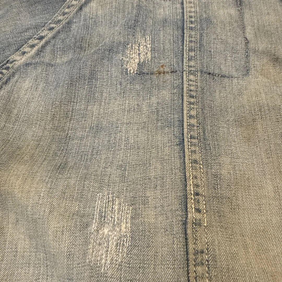 40s 50s Pool's ショート丈デニムカバーオール サイズ大きめ　希少