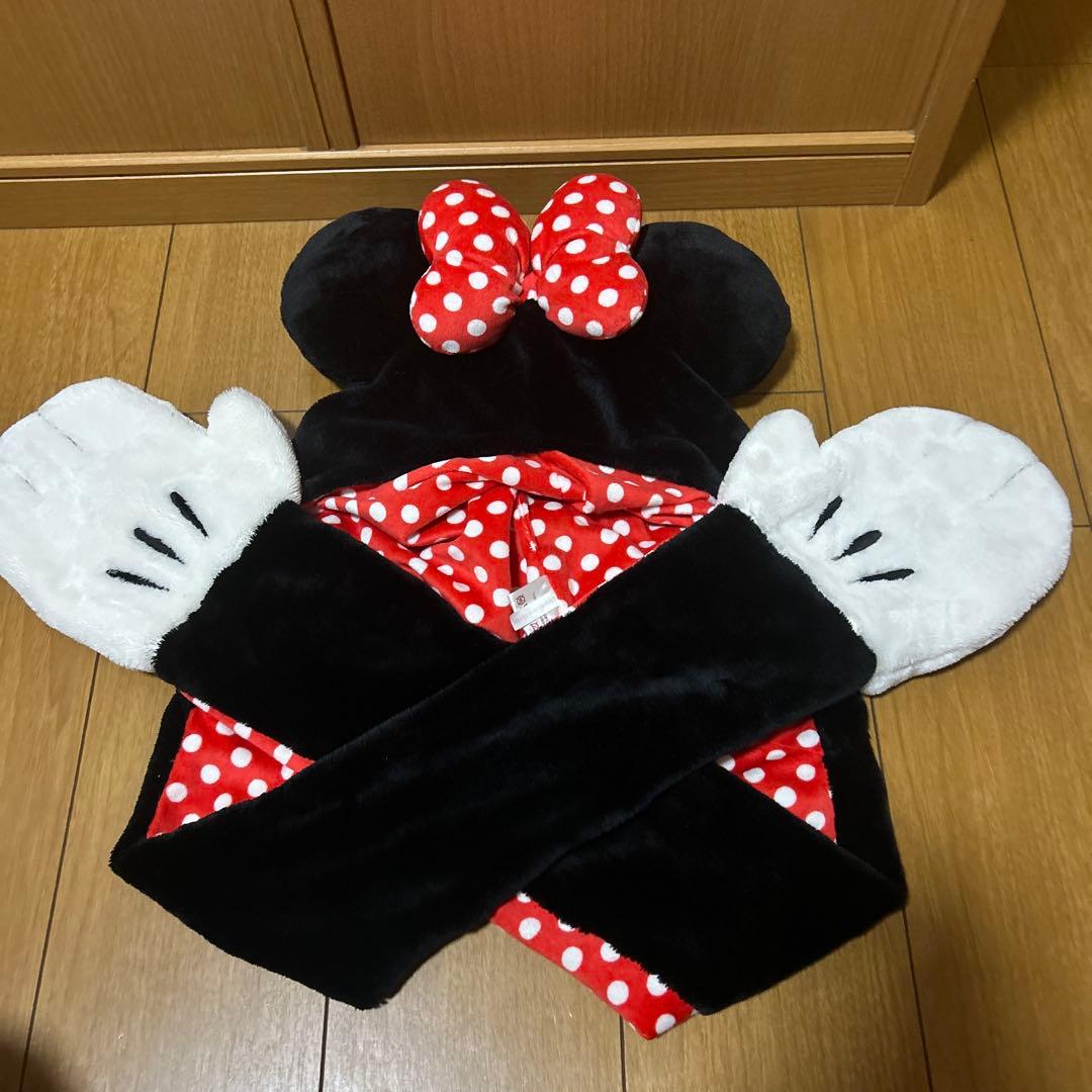 ミニーちゃん　マフラー　ファンキャップ