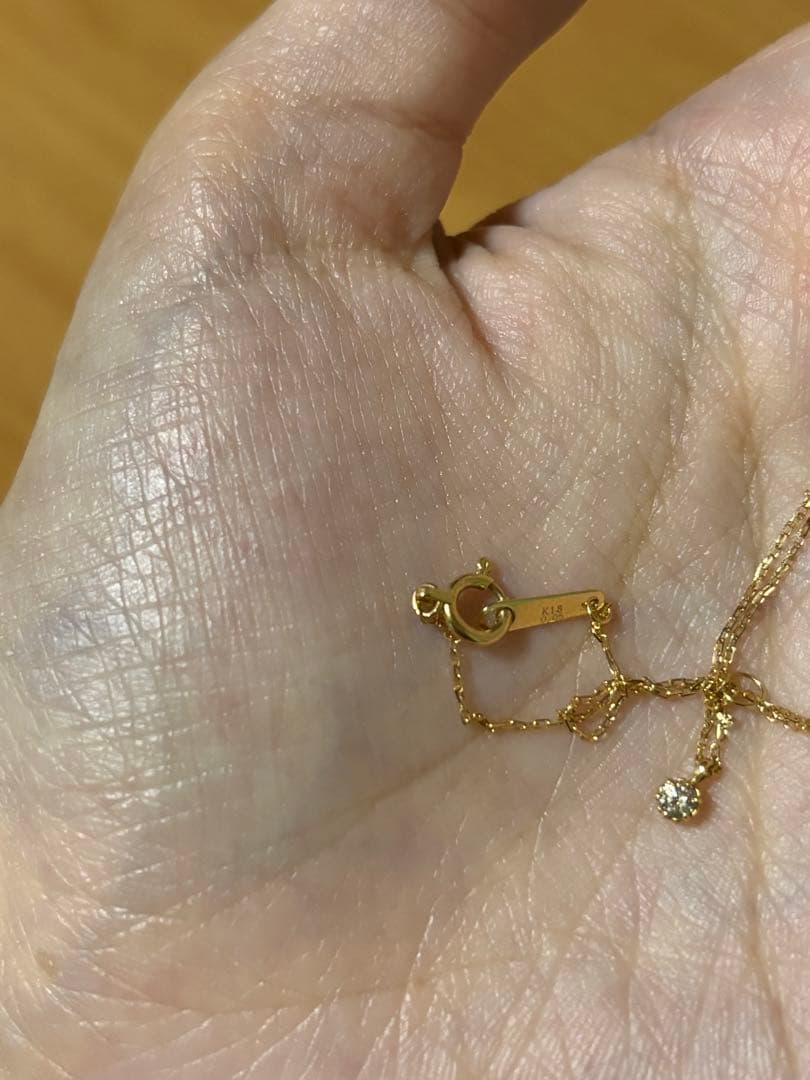 agate アガット　K18ダイヤモンドネックレス（0.05ct）