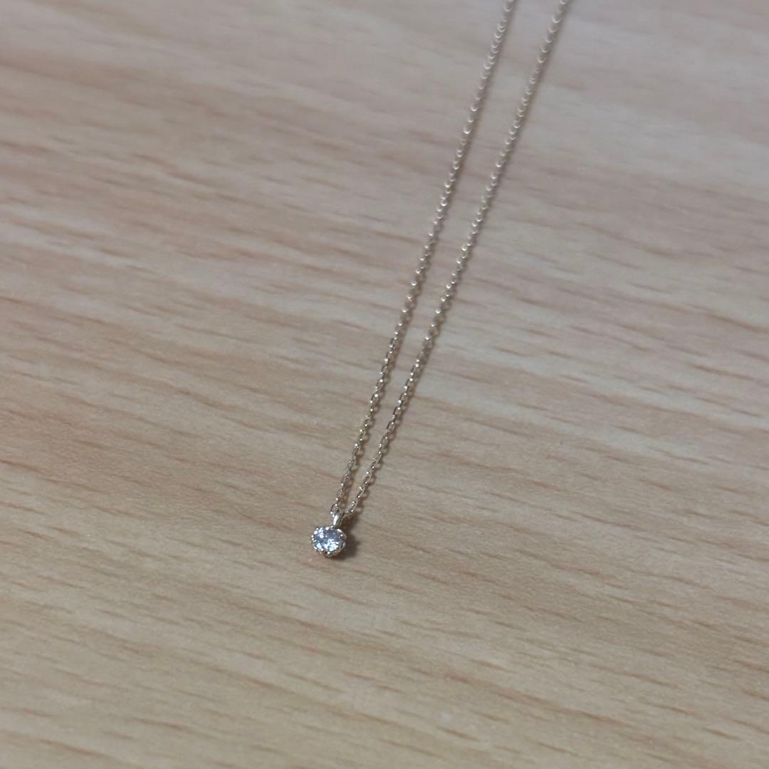 agate アガット　K18ダイヤモンドネックレス（0.05ct）