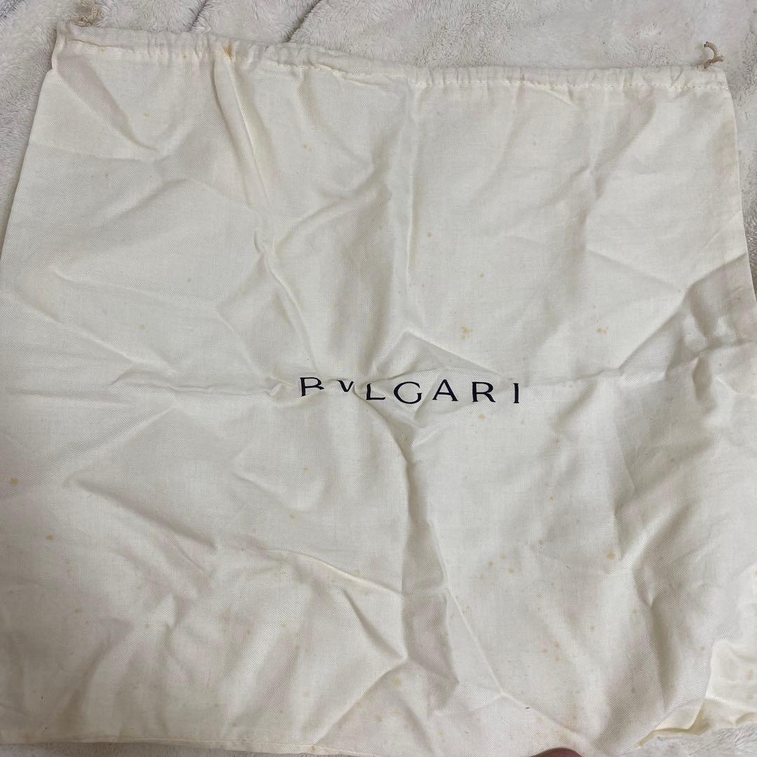 BVLGARI ドラムバッグ ブラック ロゴプリント