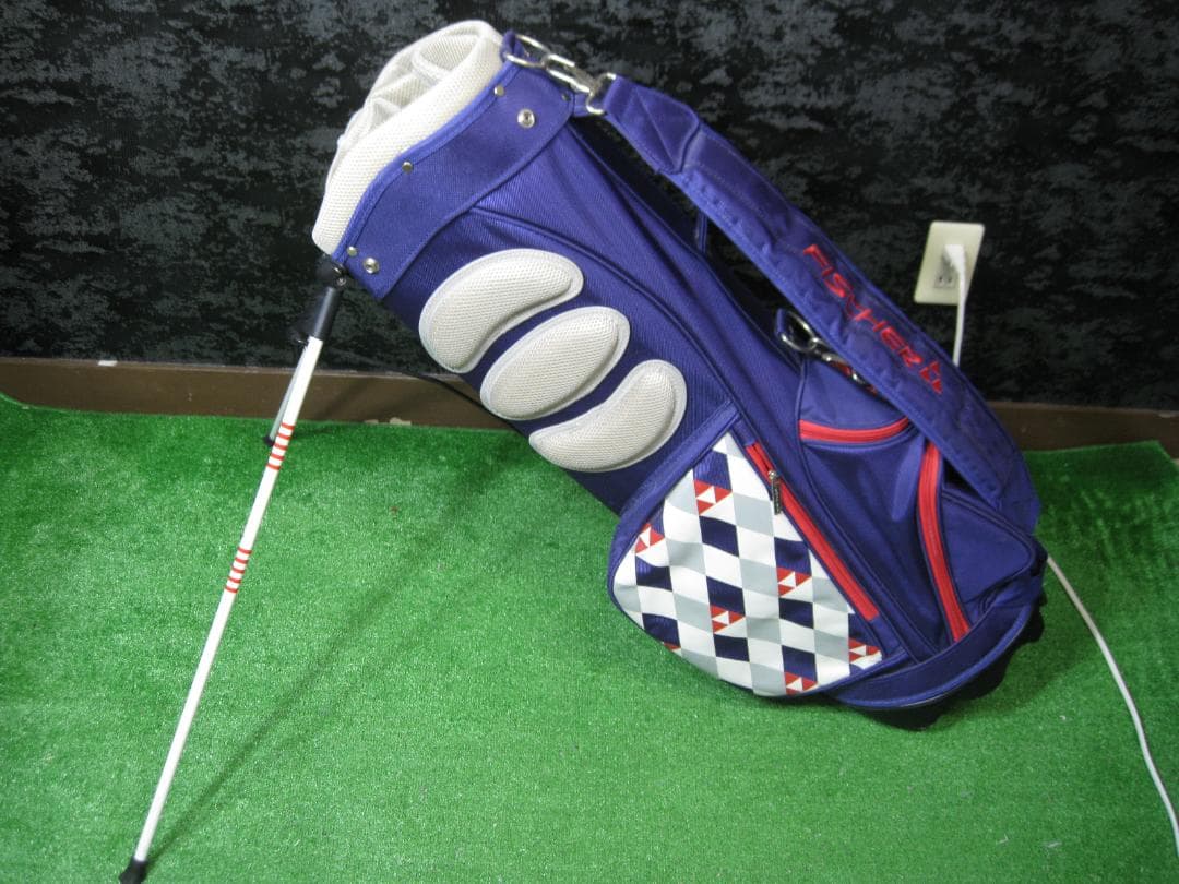 FISHER ネイビー キャディバッグ(G185)