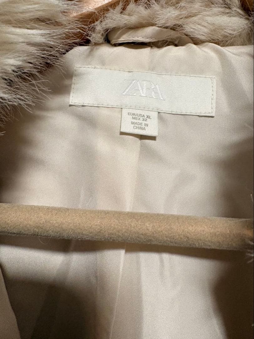ZARA ザラ フェイクファーボンバージャケット XL