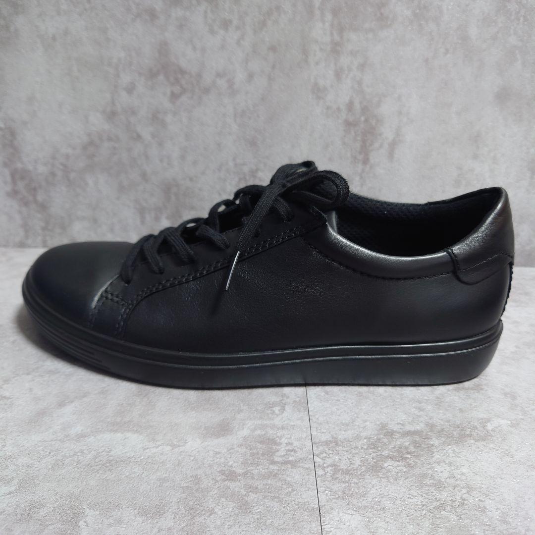 未使用　ecco　ソフトクラシックWスニーカー　ローカット　大人気　黒　24cm