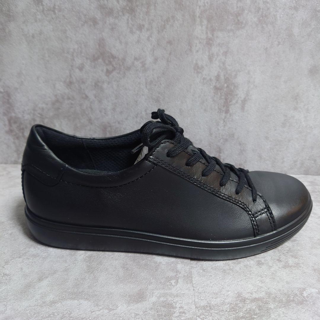 未使用　ecco　ソフトクラシックWスニーカー　ローカット　大人気　黒　24cm