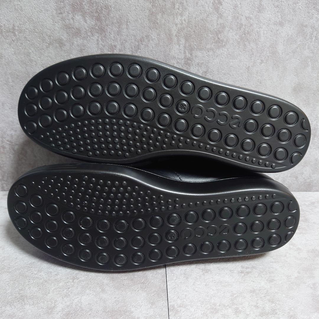 未使用　ecco　ソフトクラシックWスニーカー　ローカット　大人気　黒　24cm