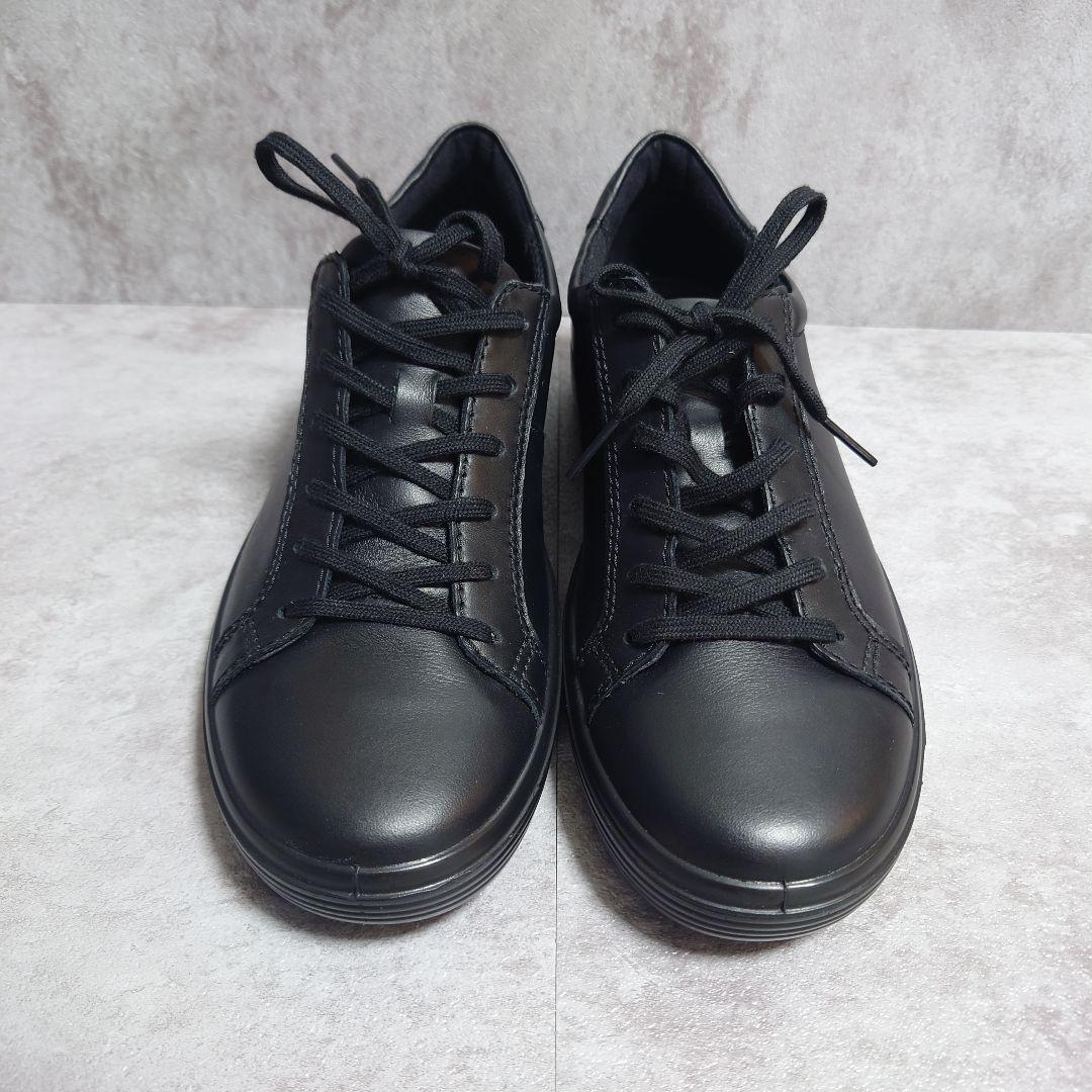 未使用　ecco　ソフトクラシックWスニーカー　ローカット　大人気　黒　24cm
