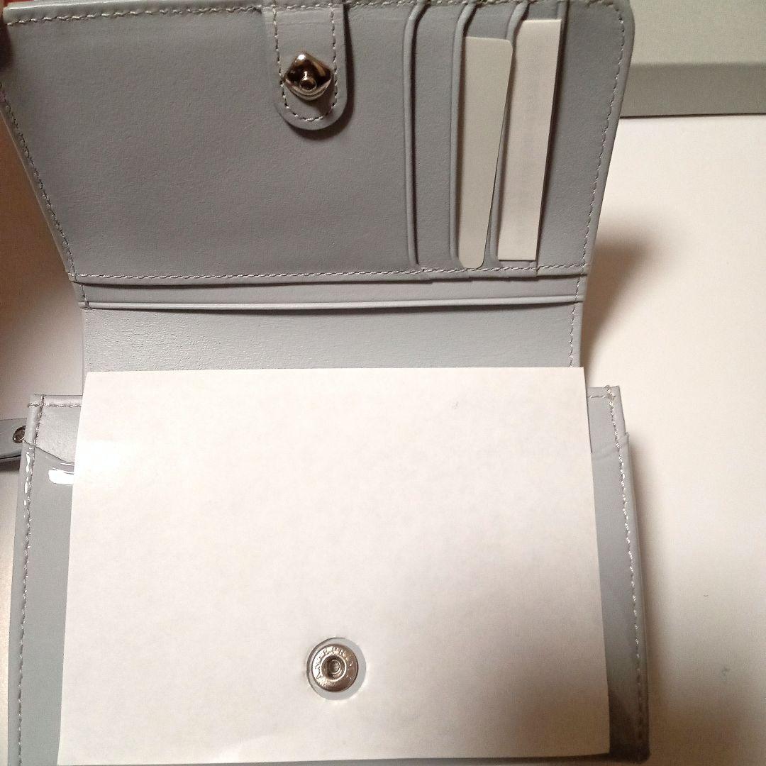 ANTEPRIMA 花柄 二つ折り財布 ブルーグレー